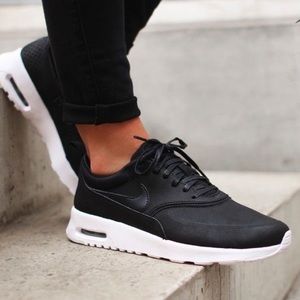 Nike Black Leather Air Max Thea Sneakers